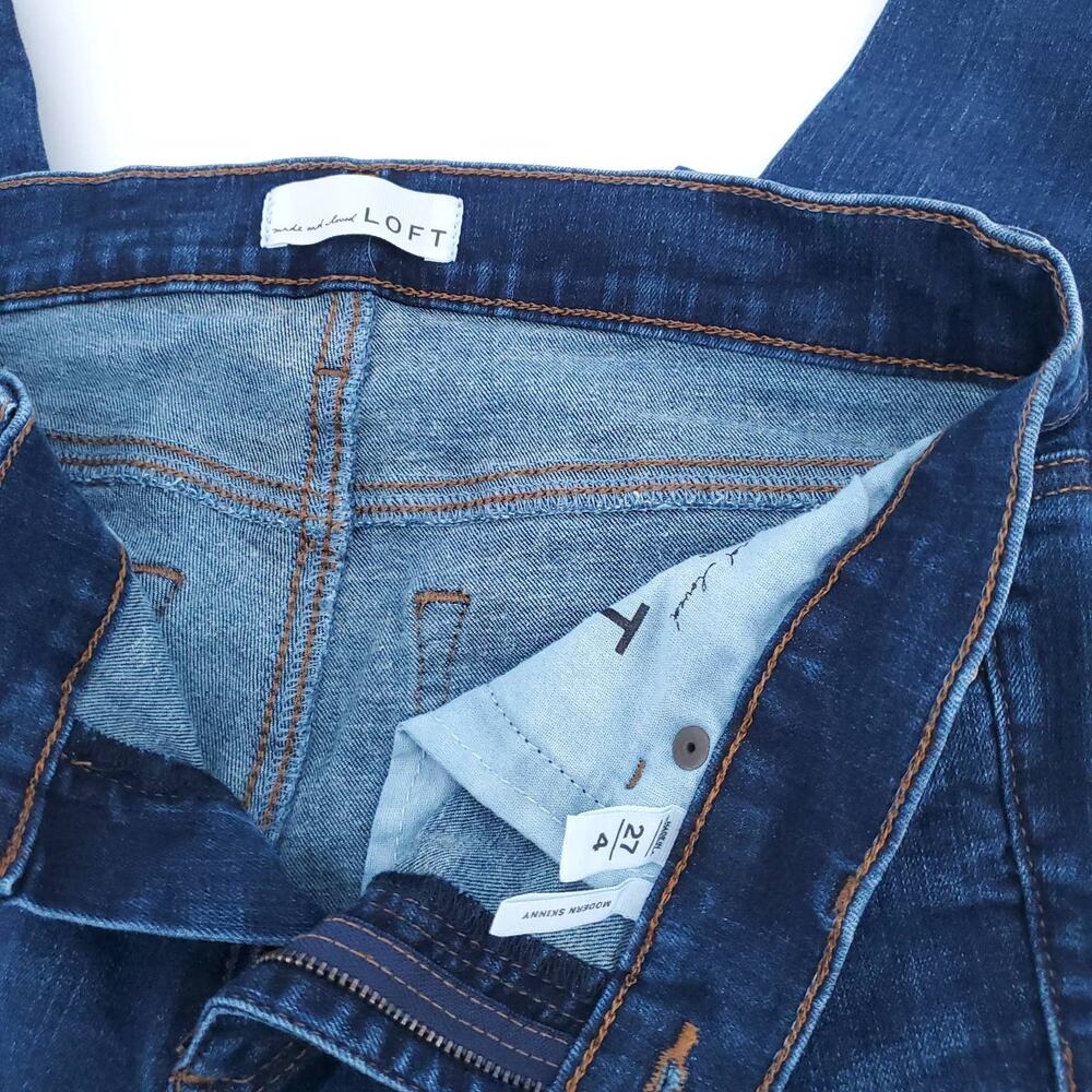 Ann Taylor Loft Women Modern Skinny Med Wash Skinny Jean Slight Stretch| 4/27 - Picture 5 of 12